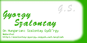 gyorgy szalontay business card